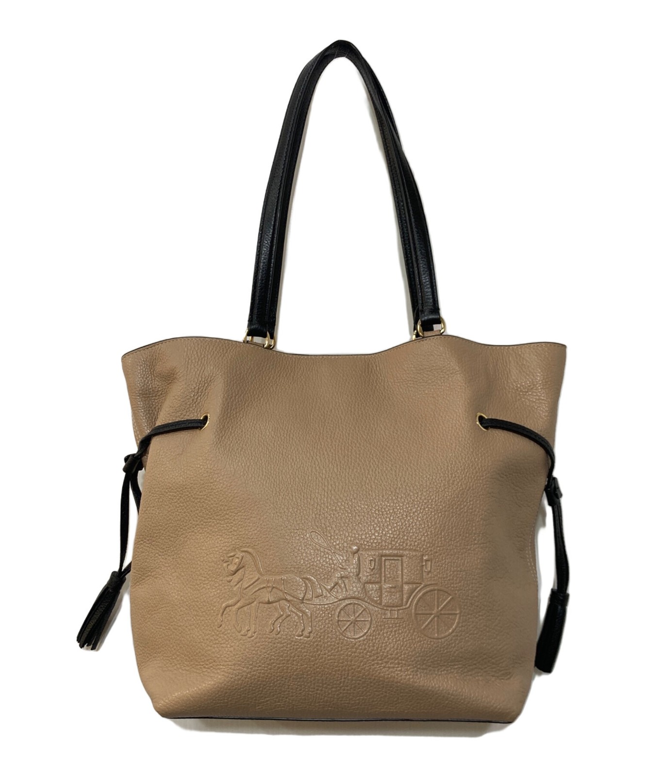 COACH Andy Tote Bag Brown Leather CA165 Women Pre-Owned From Japan
