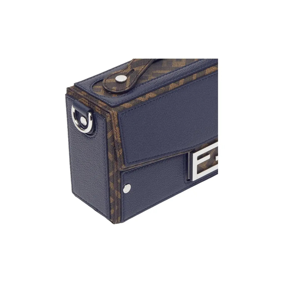 FENDI Baguette Soft Trunk FF Magnetic Buckle Crossbody Tote Men’s 8.4×2.5×5.1 in