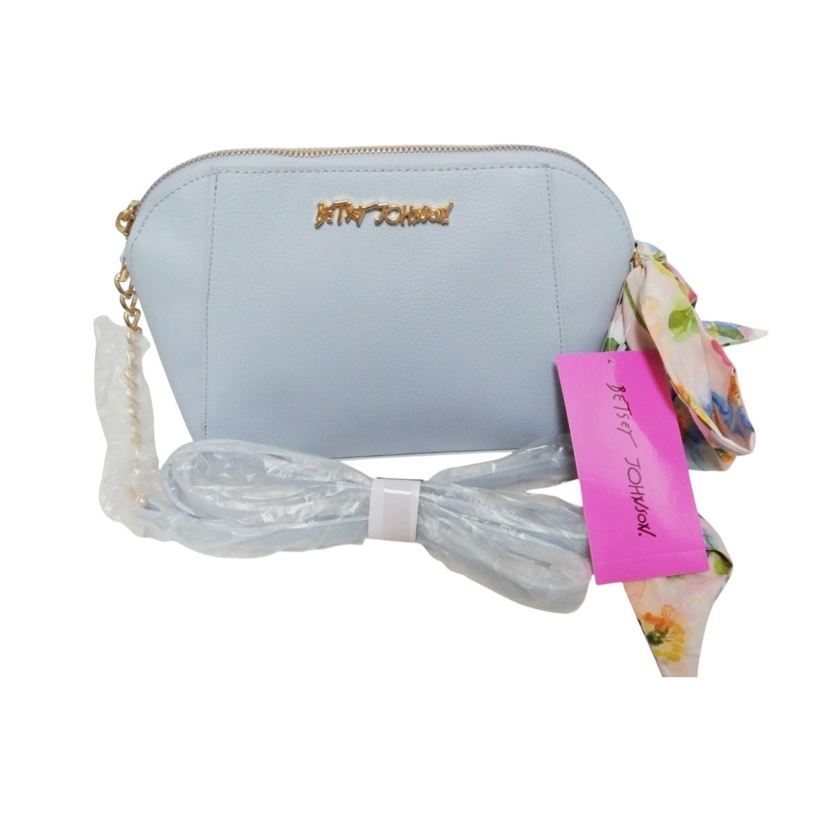 Betsey Johnson Women’s XO Anaya Crossbody with Scarf and Chain Strap Handbag