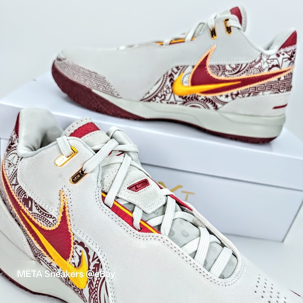 Nike Lebron US 14 Men’s Light Bone Gold Red Rare NXXT Gen AMPD FZ7890 001 NIB