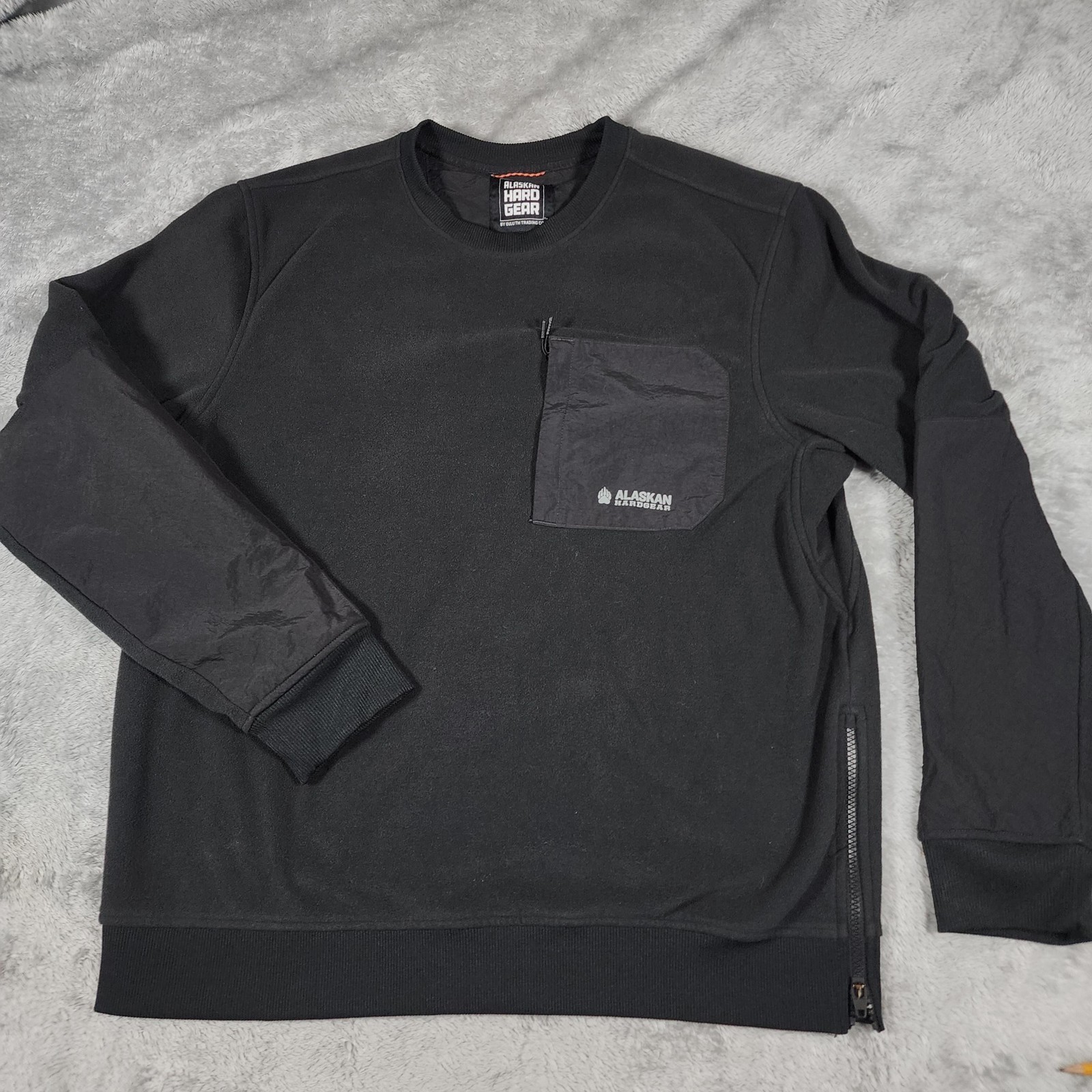 Alaskan Hardgear Sweater Mens Large Fleece Pullover Zip Pocket Hiking Outdoor