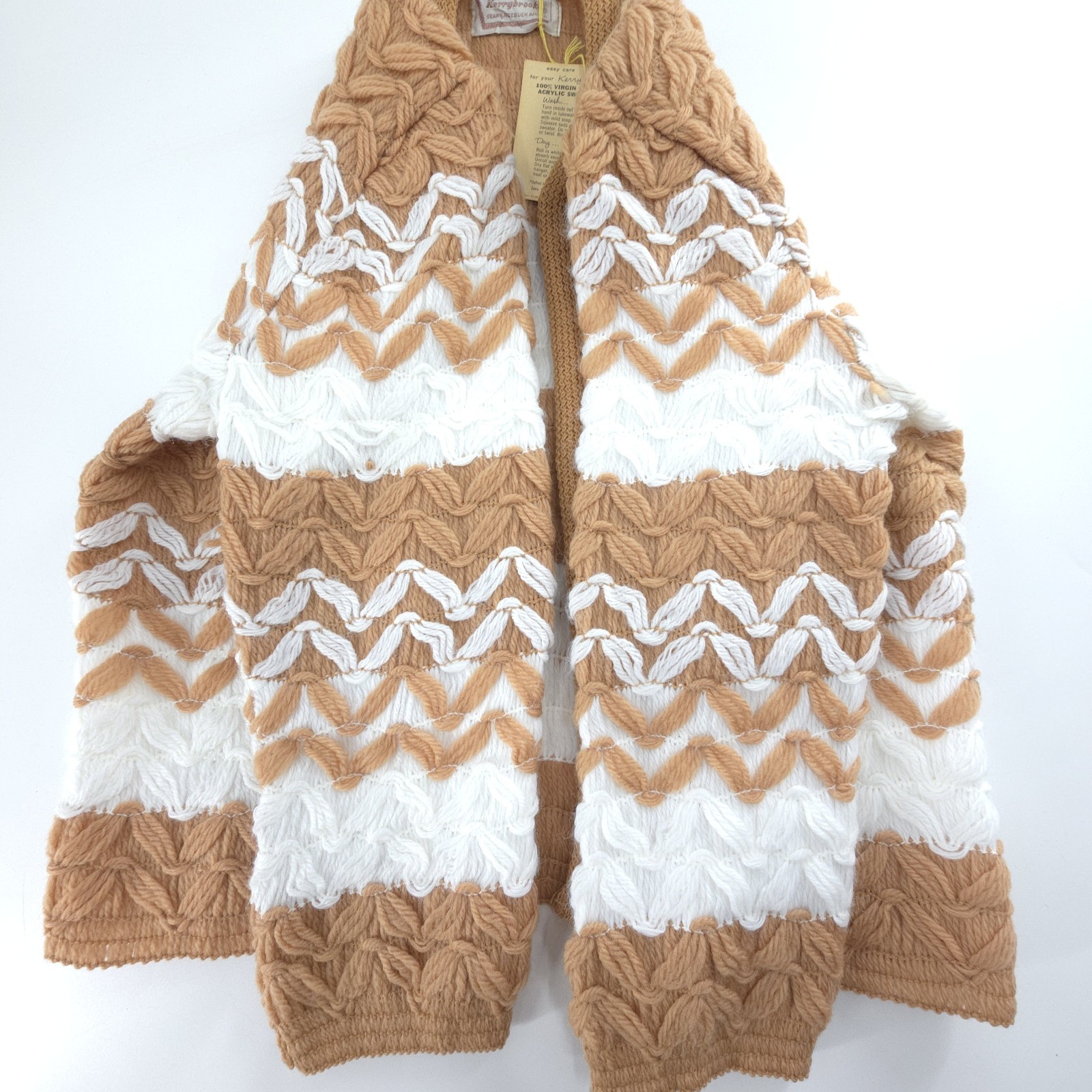 Vintage Kerrybrooke Sears Roebuck Knit Sweater S Acrylic Retro Classic 60s