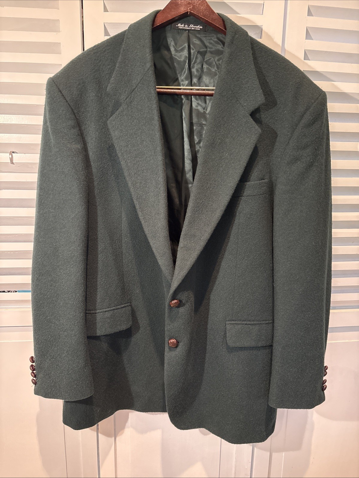 Deansgate 100% Camel Hair Blazer Jacket L Deep Forest Green