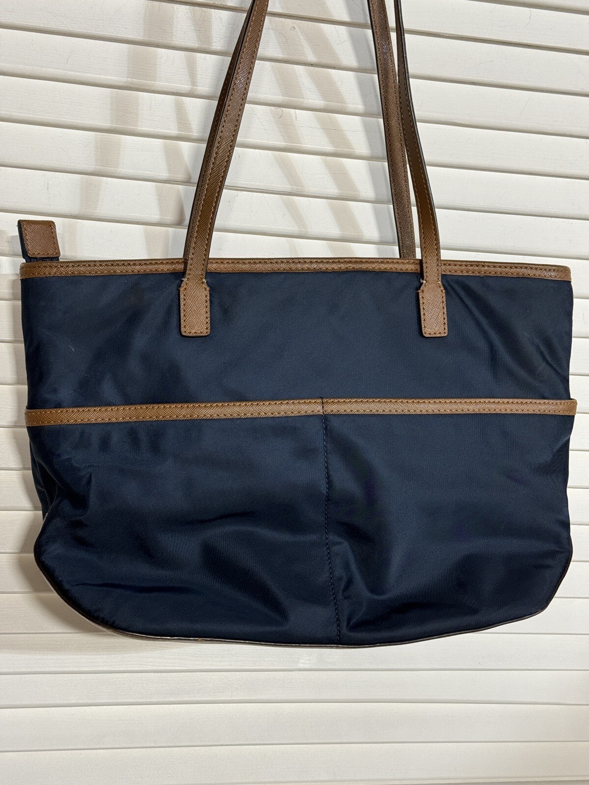 Michael Kors Purse Navy Kempton Tote Bag See Some Damage And Wear In Pictures