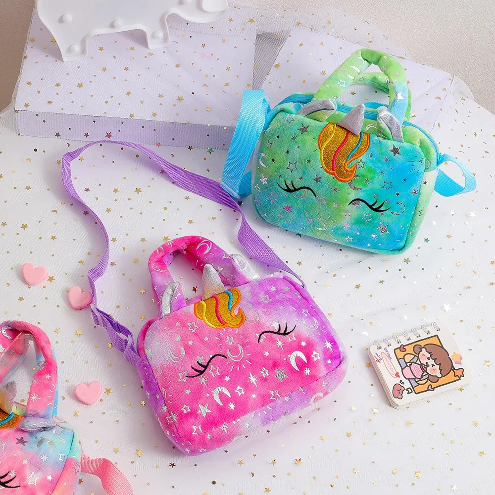 Fashion Sweet Unicorn Handbags For Girls Cute Kid Crossbody Shoulder Bag