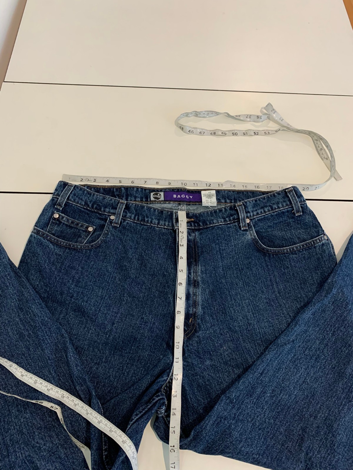 Vintage Levi’s Silvertab Jeans 42×27 Blue Baggy Y2K Skater Loose Grunge Tapered