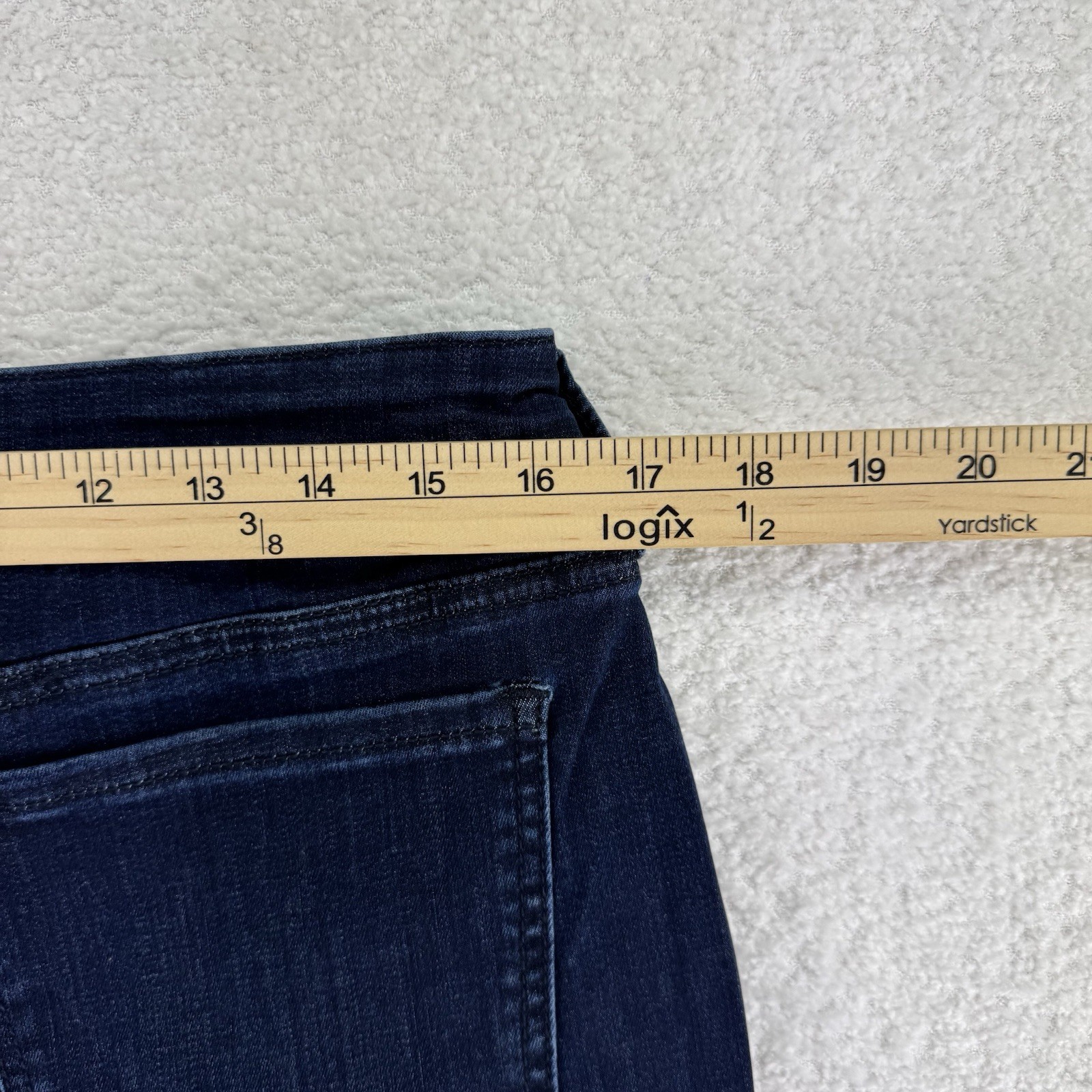 NYDJ Curves 360 Slim Straight Capri Denim Jeans Size 12P Mesquite Blue