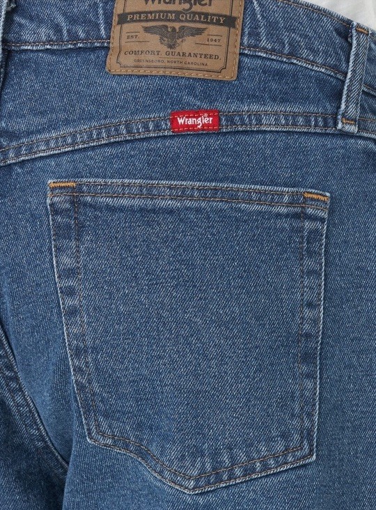 New Men’s Wrangler Five Star Regular Fit Stretch Blue Jeans Size 34×36