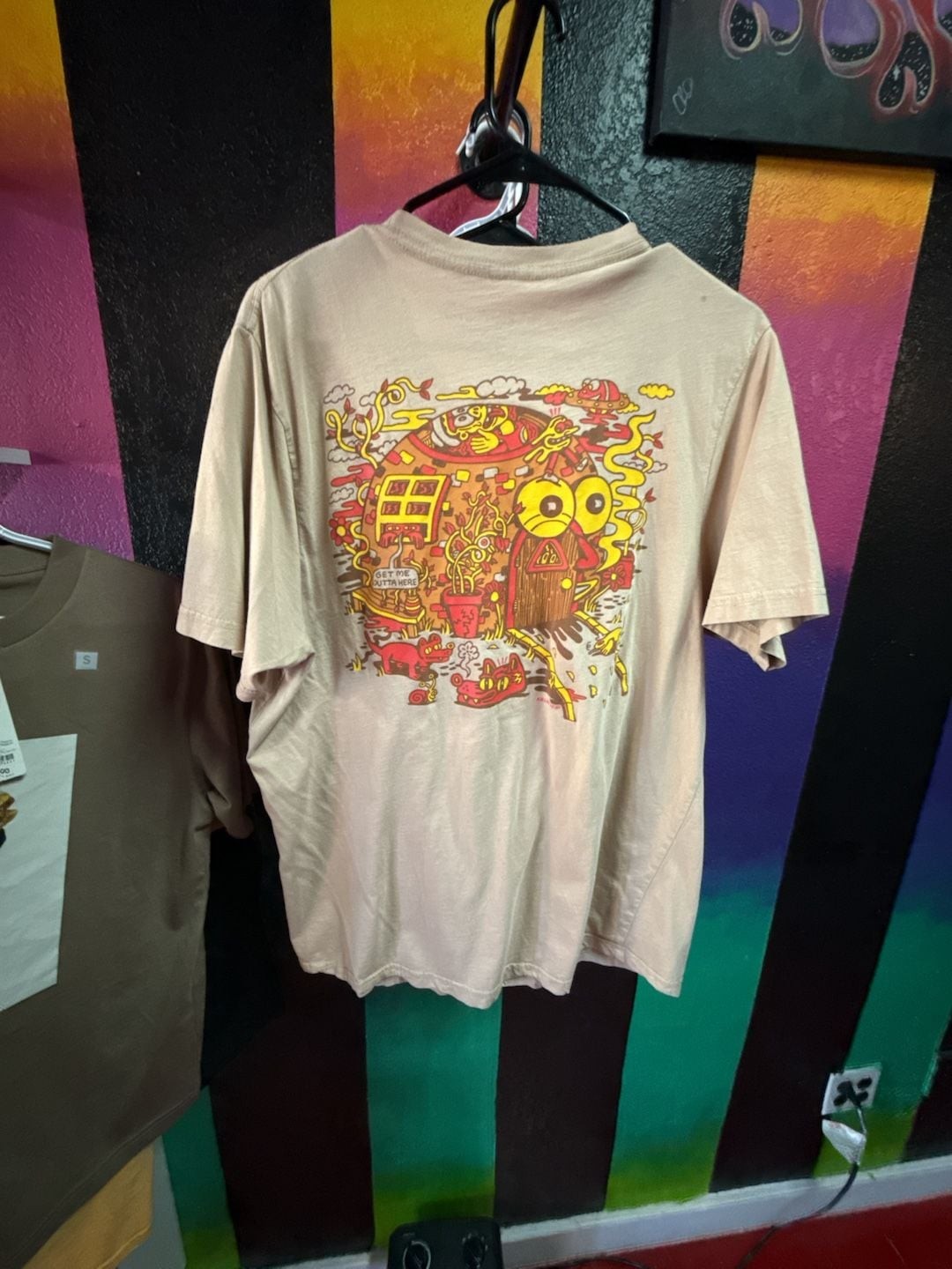 Killer Acid Graphic T-Shirt Limited Edition Tan Cartoon Art Tee