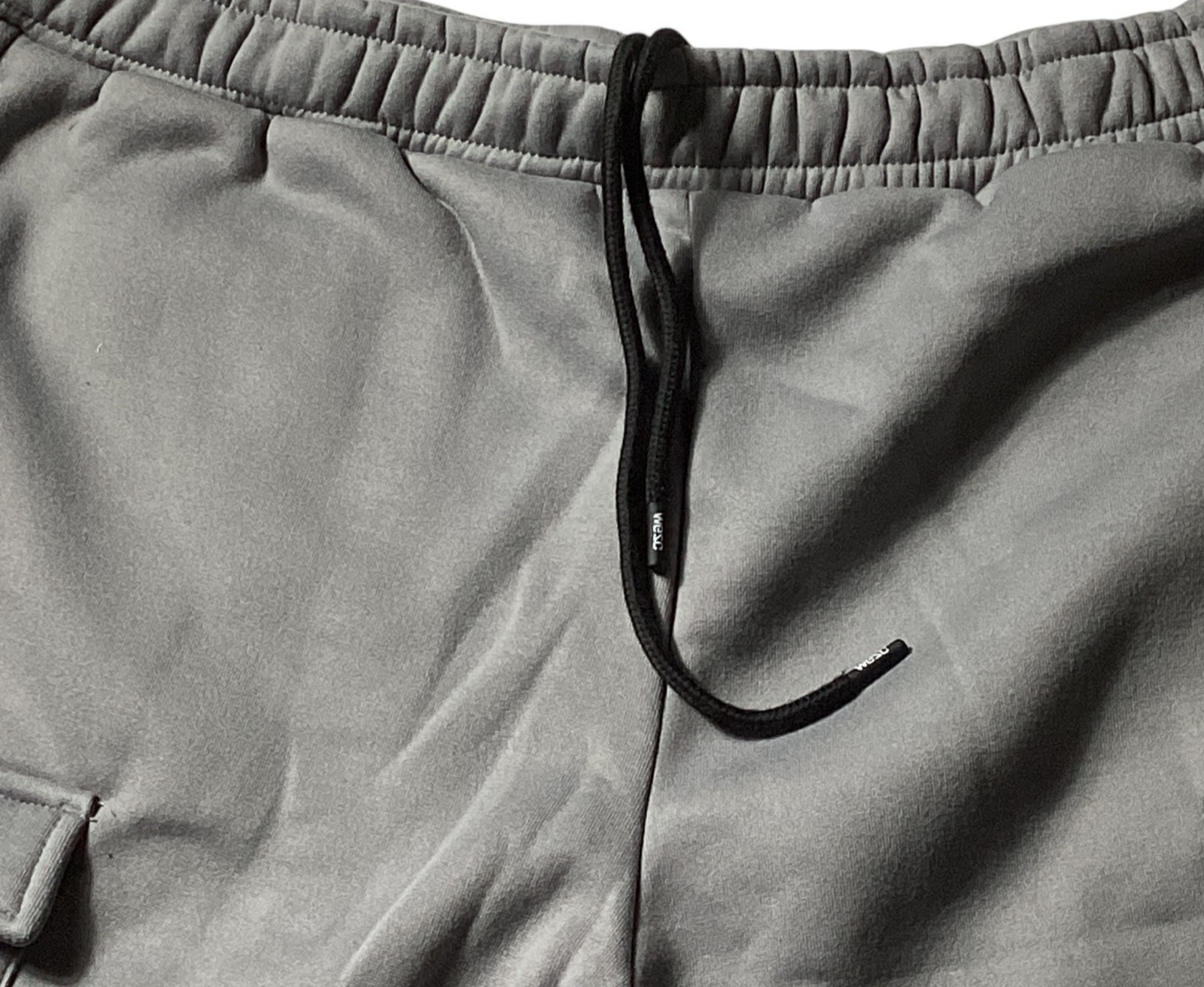WeSC: Unisex Gray Cargo Sweatshorts, 2 Large Flap Cargo Pockets, Size XXL