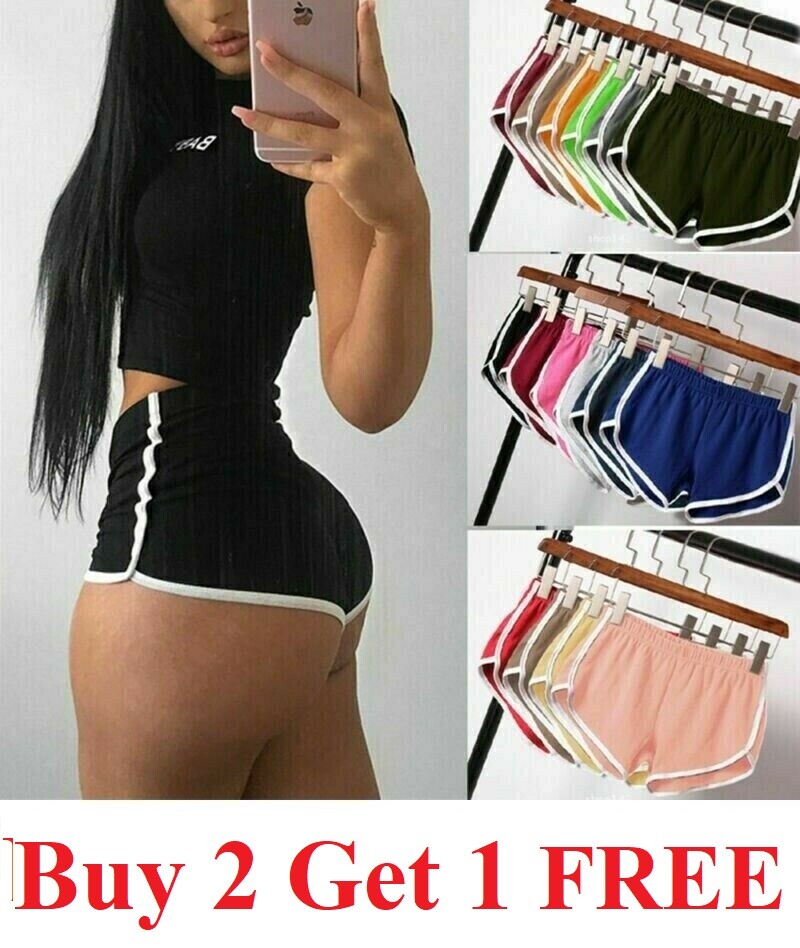 US Sexy Sports Women Shorts Yoga Casual Gym Lady Jogging Lounge Summer Beach