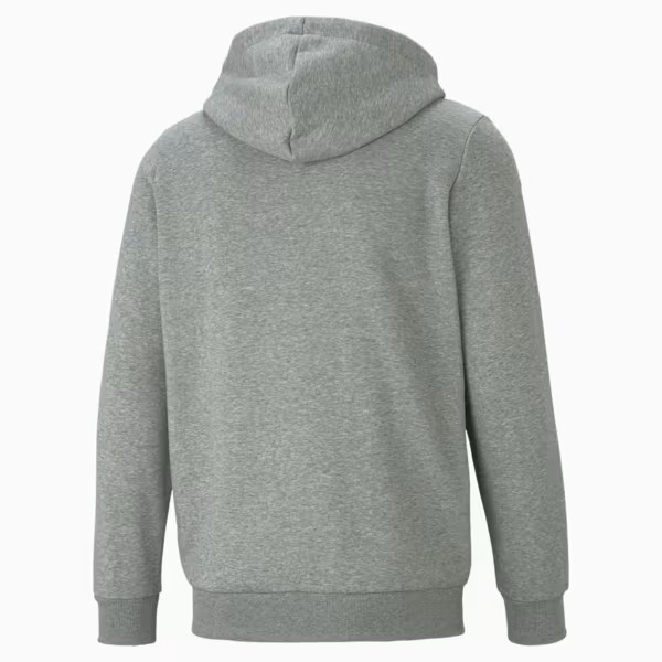 PUMA Men’s Essentials+ Embroidery Full Zip Fleece Hoodie | Medium Gray Heather