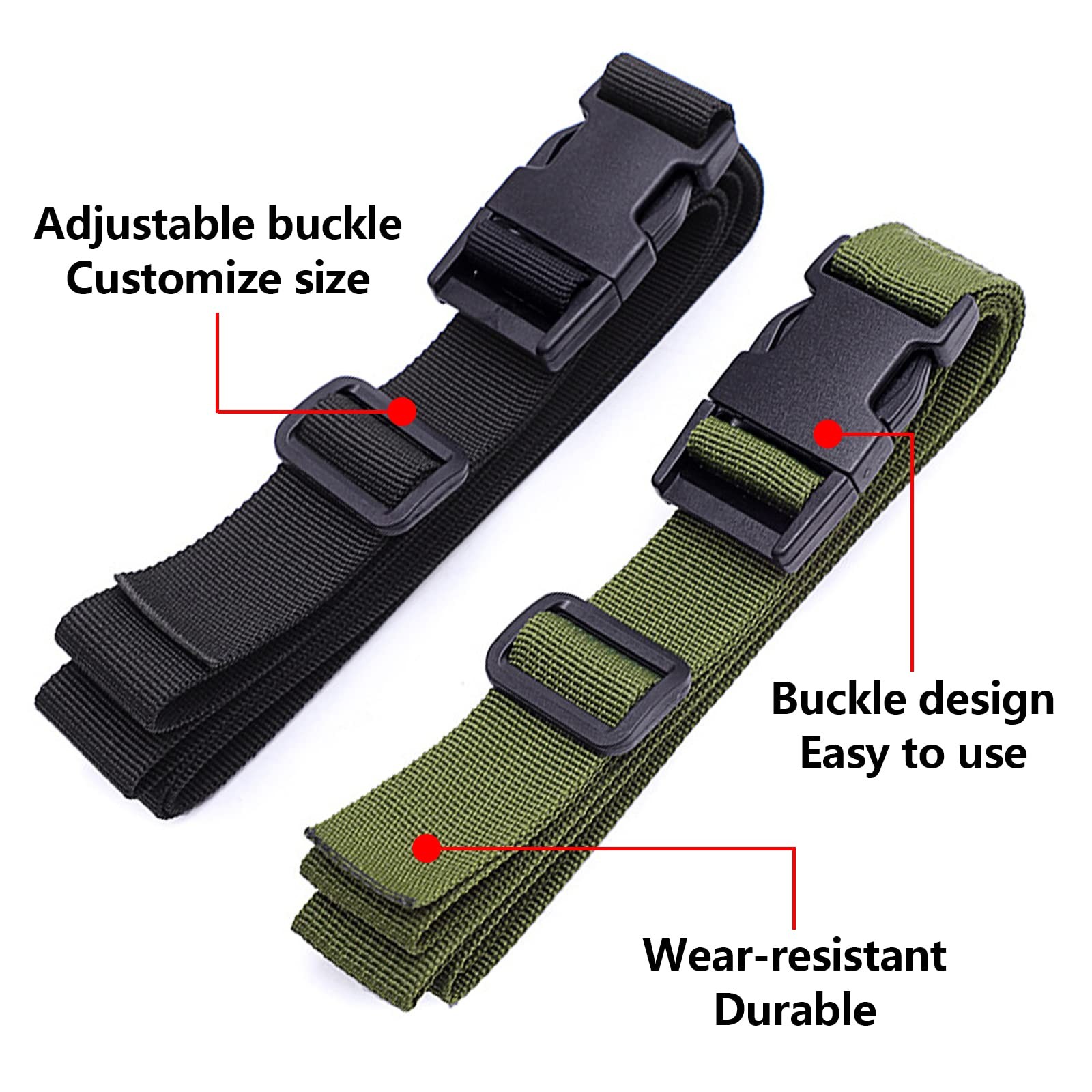8Pack Utility Straps with Quick-Release Buckle, 59″ Adjustable Nylon Straps, …