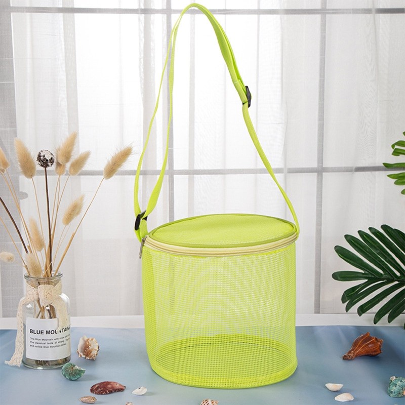 Hangable Swimming Beach Bucket Bag Child Bath Bag Pool Toy Storage Shoulder Bag