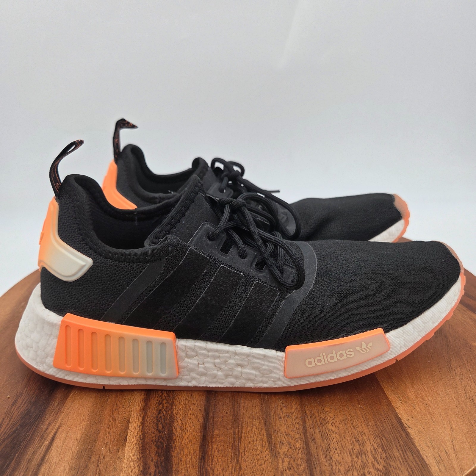 Size 9 – Adidas NMD_R1 Black Beam Orange Women’s Shoes Boost Sneakers