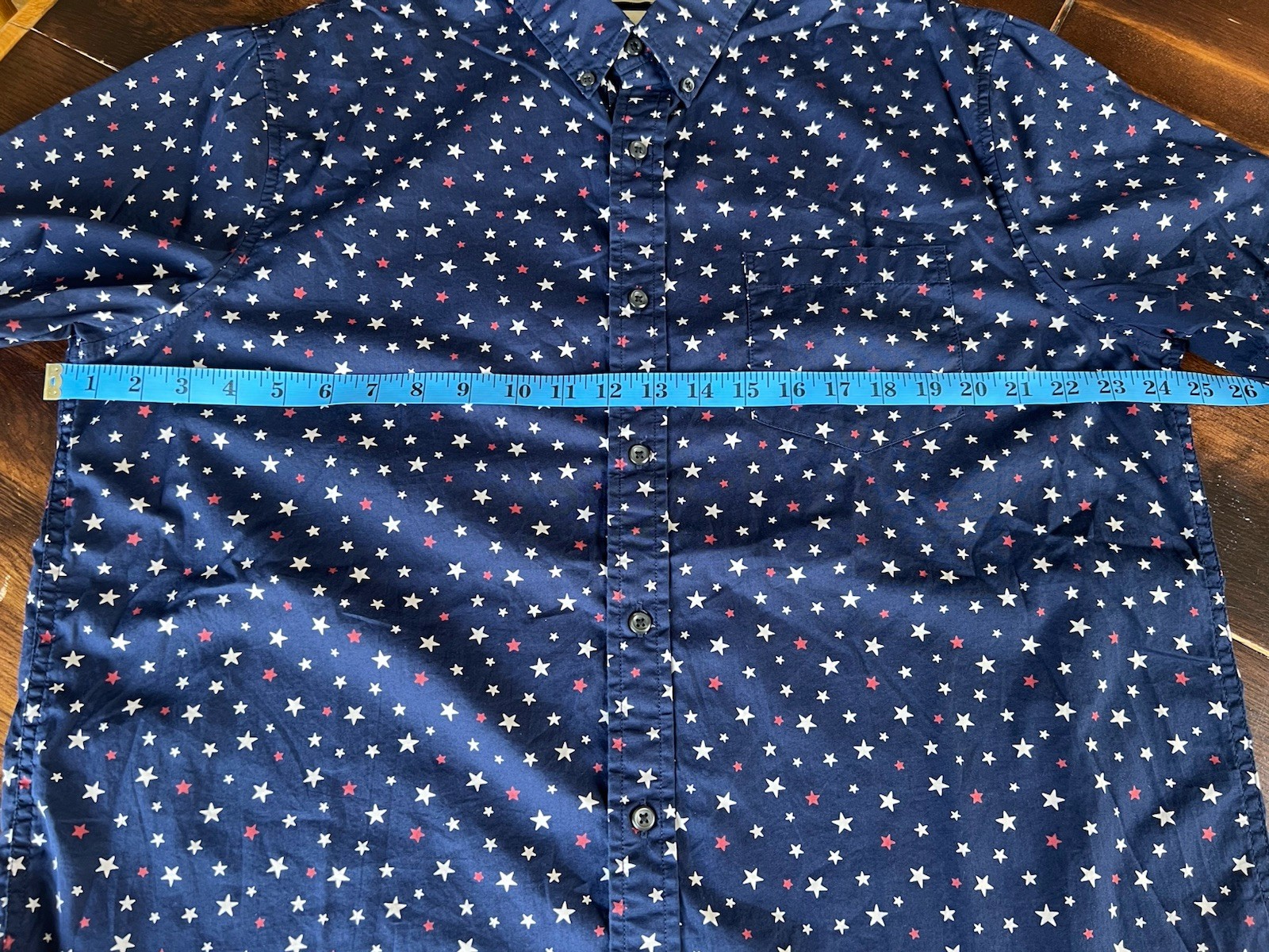 Denim & Supply Ralph Lauren Button Down Shirt Men’s XL Blue S. Sleeve Americana