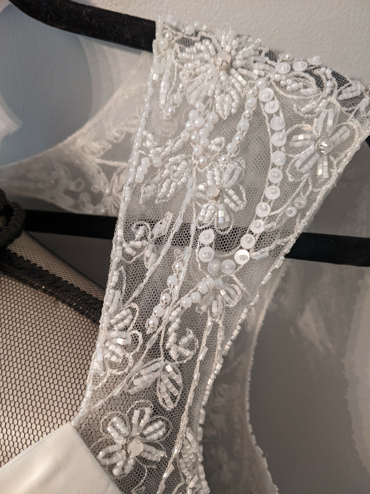 DAVID’S BRIDAL Size 14 A-Line Ivory Full-Length Classic Chiffron Wedding Dress