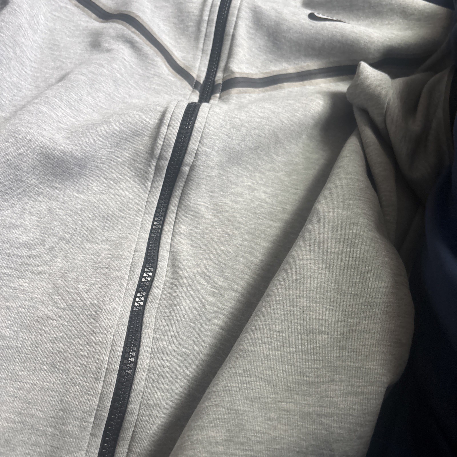 Nike Men’s Tech Windrunner Fleece Full Zip Hooded Jacket Size M Grey CU4489-063