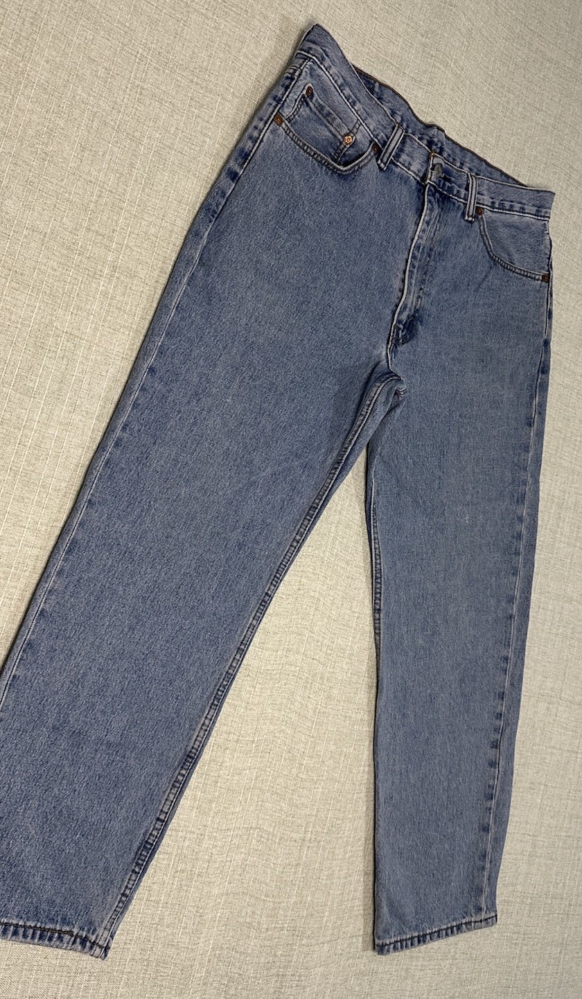 Levi’s 550 Relaxed Fit Medium Blue 100% Cotton Denim Jeans Men’s 36X30