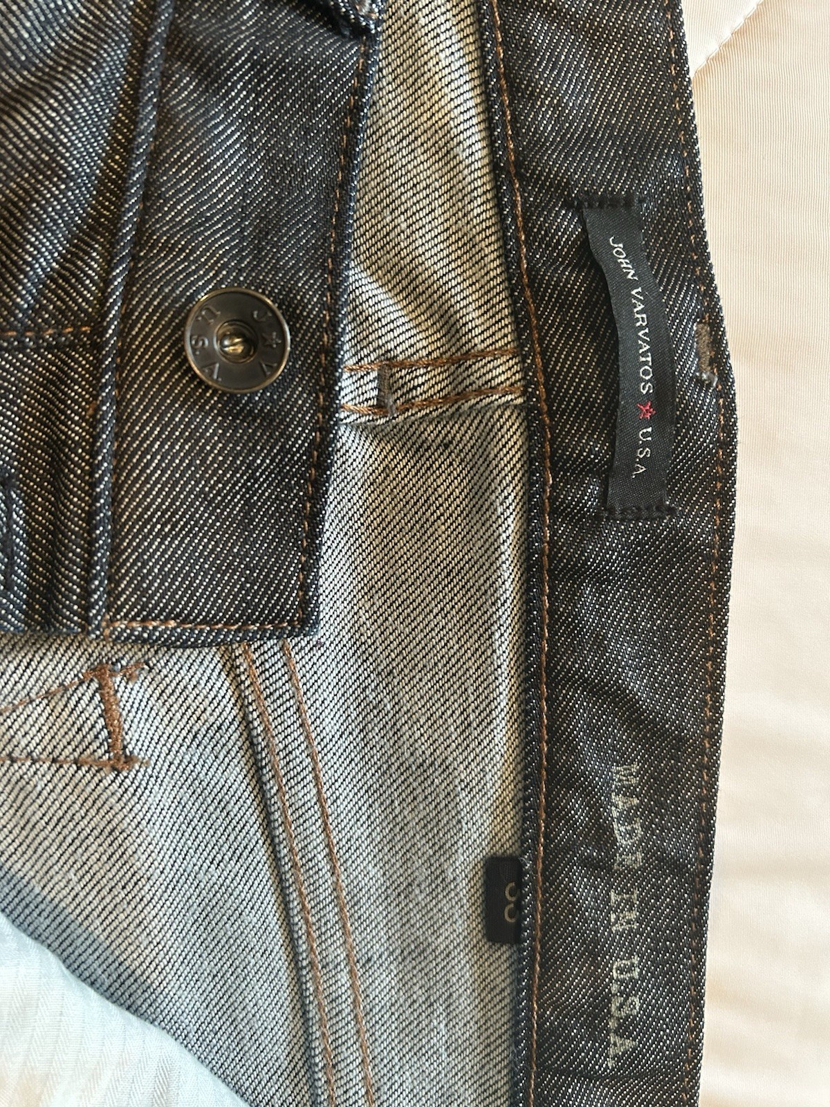 4 pair-John Varvatos Men’s Dark Wash Blue Denim Slim Straight Jeans Mid Rise