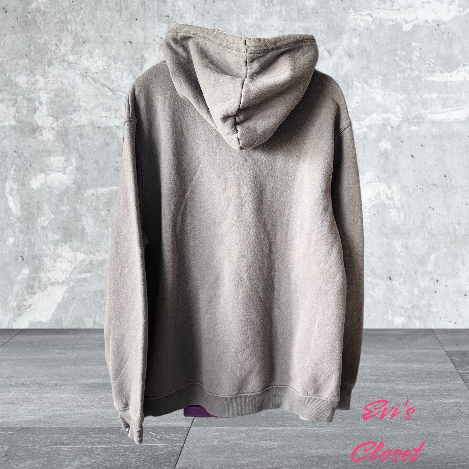 H&M Oversized Double Cuff Hoodie Unisex Grey Dbl Cuff Cotton Blend Size XXL