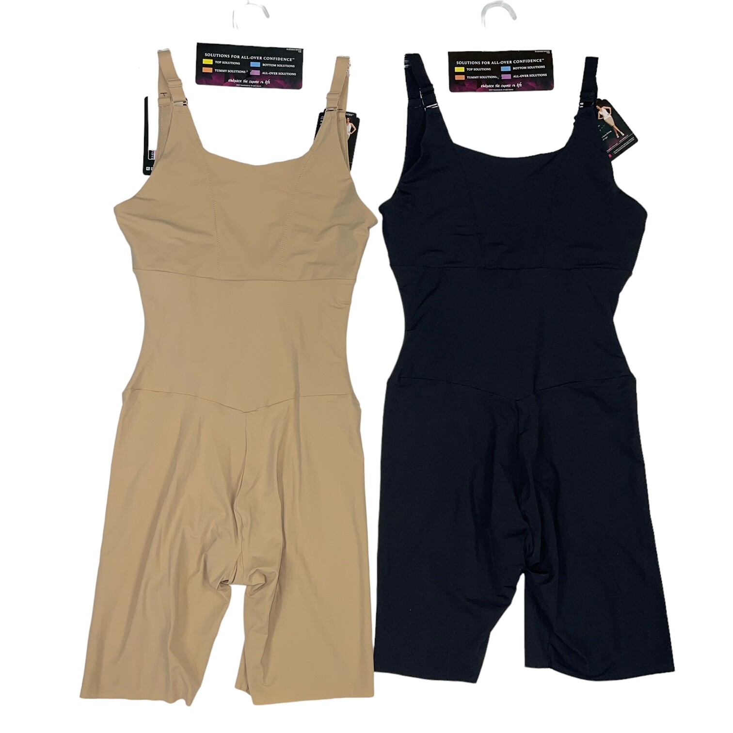 Maidenform Bodysuit Open Bust Mid Thigh Firm Control Sleek Slimmer Singlet P2556