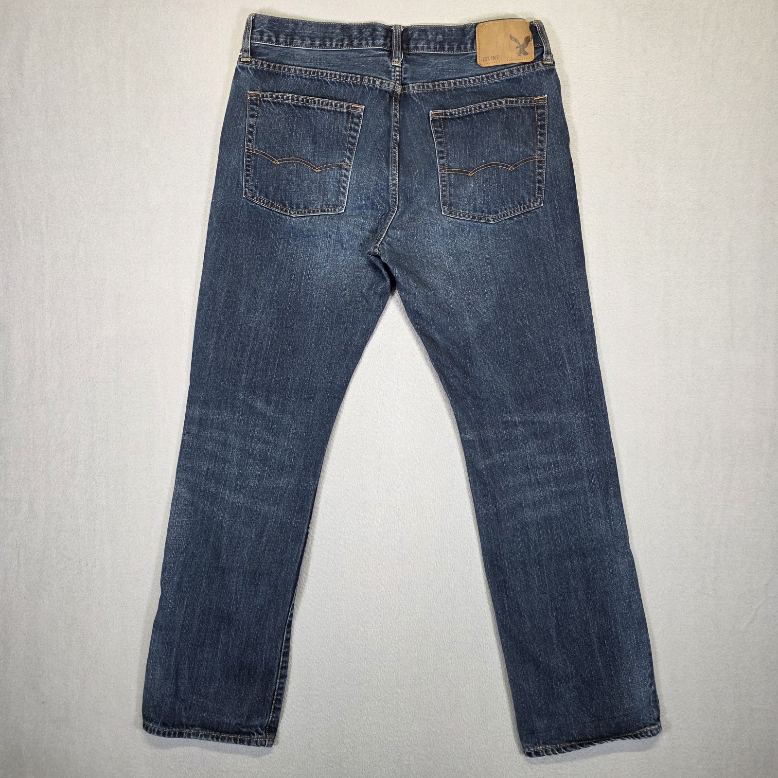American Eagle Jeans Mens 32×32 Blue Original Straight Cotton Dark Wash Denim
