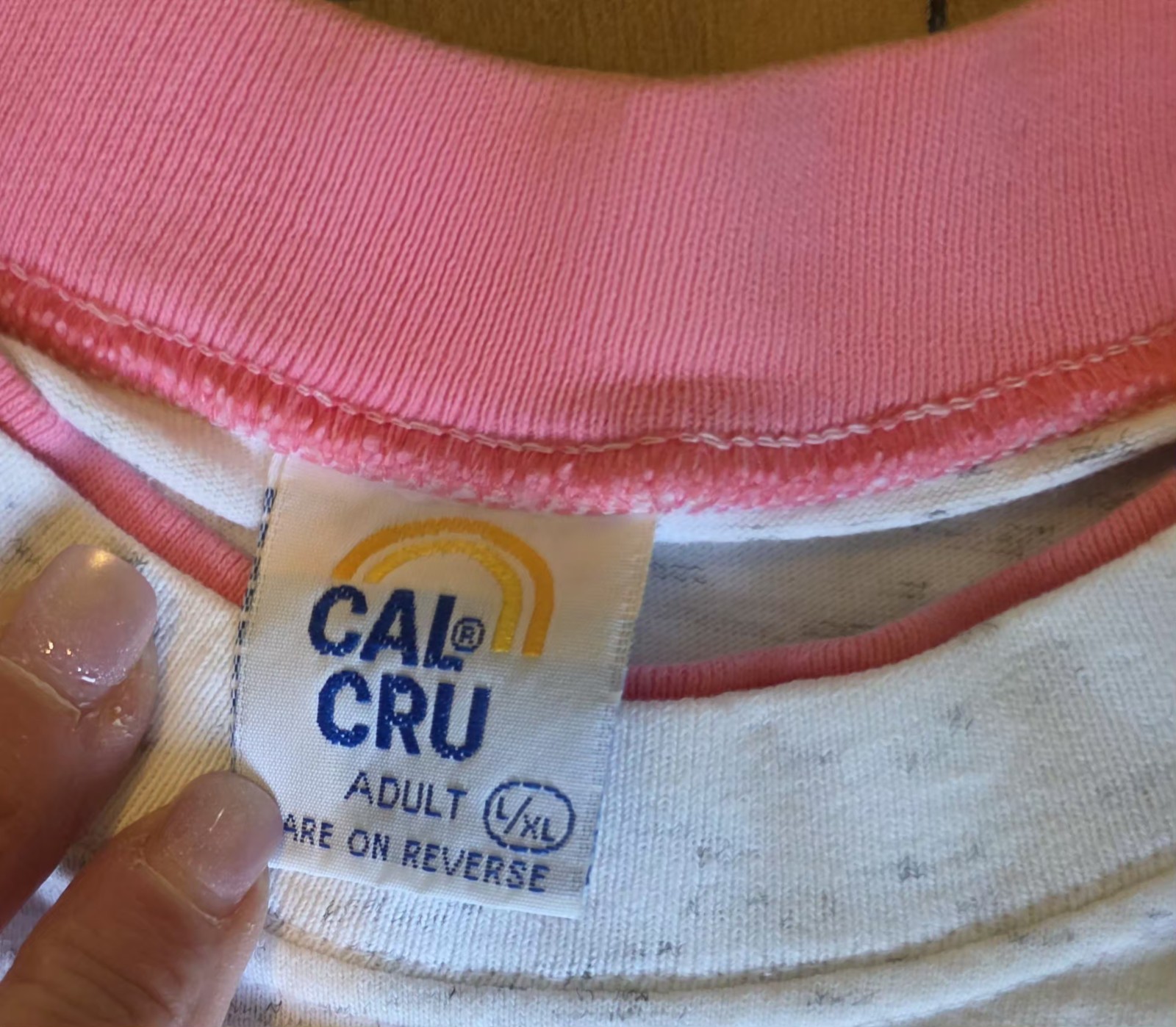 Vtg 80-90s Cal Cru Rainbow Logo Ocean City Maryland Gray Graphic Shirt Unisex L