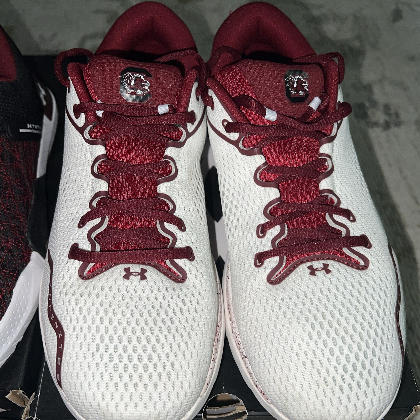 Under Armour UA Spawn 5 South Carolina Gamecocks Shoes both pairs in excellent