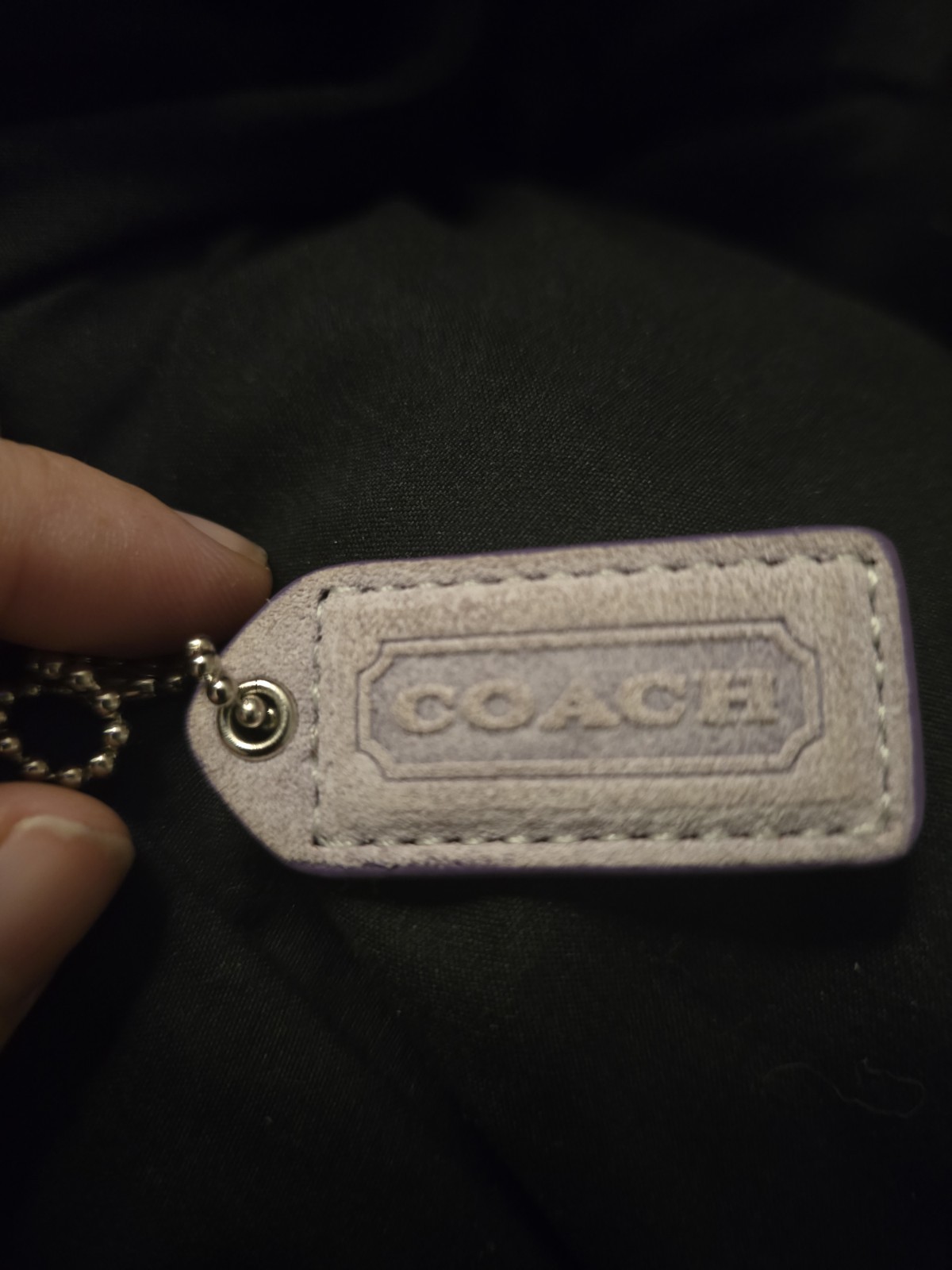 Coach Purple Pastel Keyfob Keychain Tag Purse Charm Hangtag