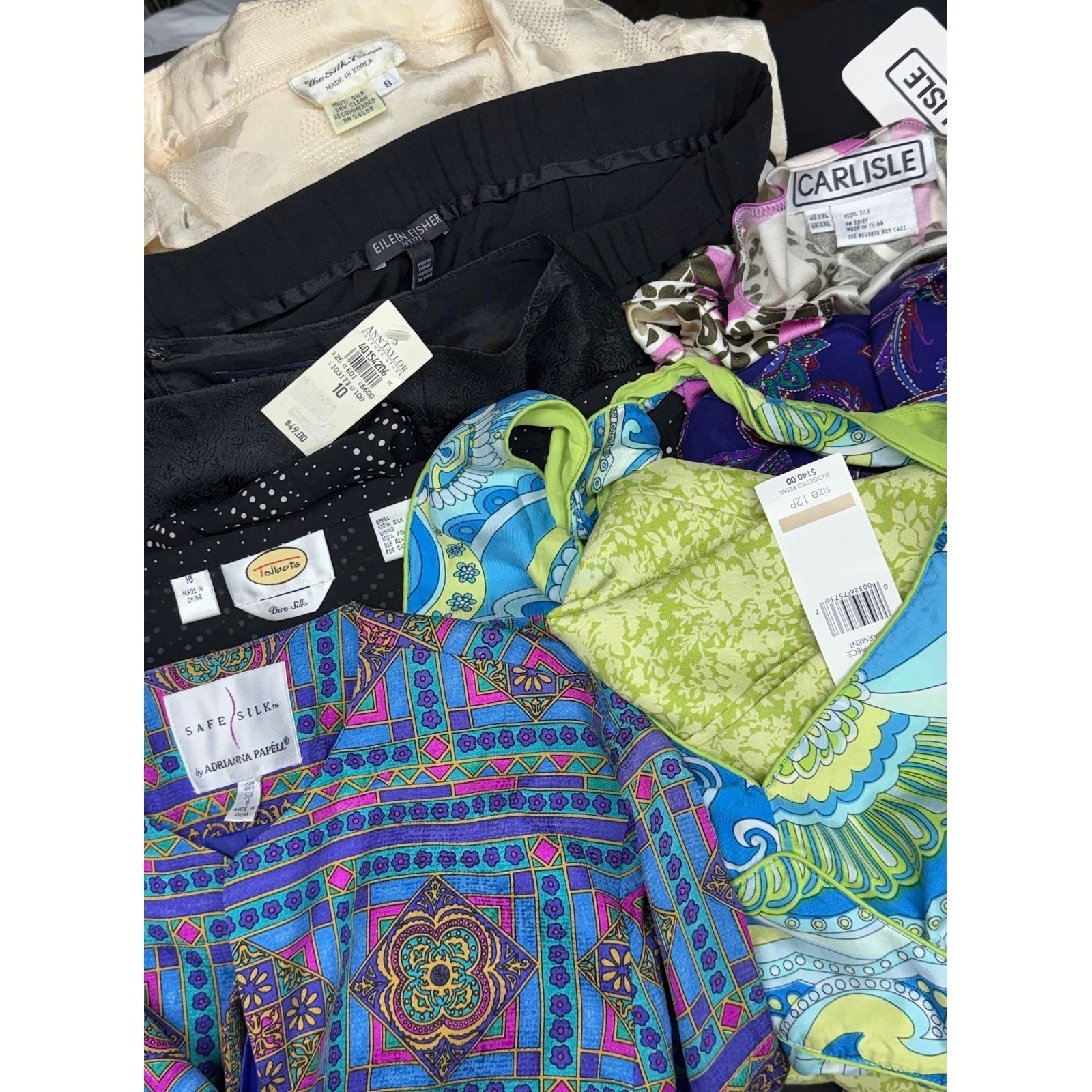 🚨‼️12 ITEMS Vintage Silk Closeout Bundle ALL Wearable Preloved & NWT See Desc *