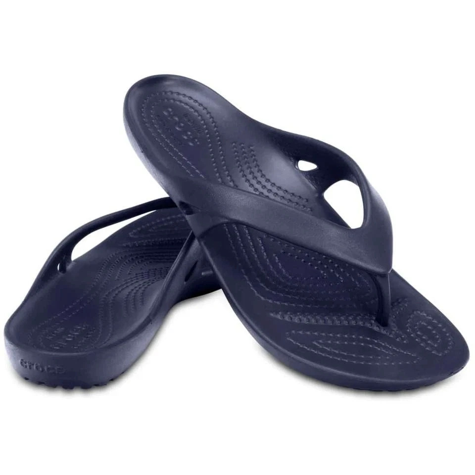 Crocs Kadee II Flip Flop Sandals Relaxed Fit Navy Womens Size 8