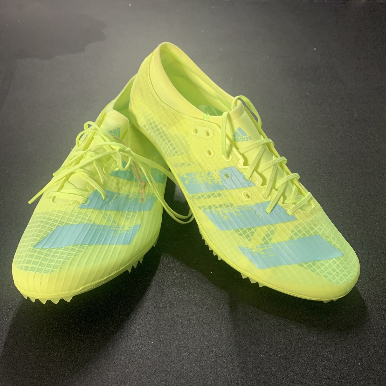 Adidas Adizero Ambition Running Spikes Track Athletic Yellow FY0369 sz 11 1/2