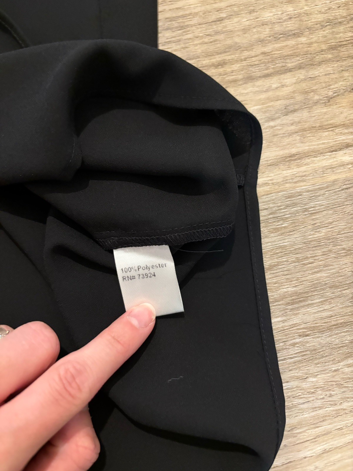 NWT Ming Wang Large Top Blouse Shirt Black Oversized Button Up Ruffle New