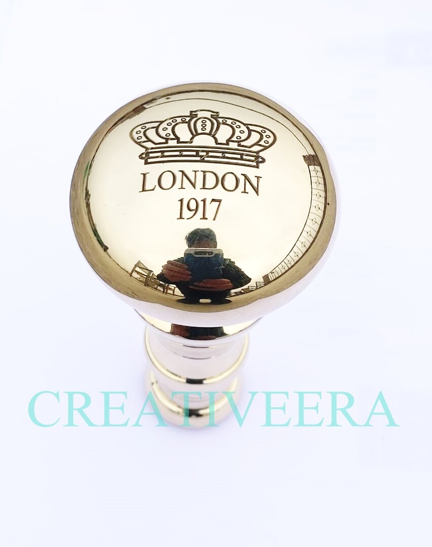BUYER CHOICE CUSTOMIZED MADE NAME OR LOGO BRASS HANDLE WALKING STICK CANE GIFT