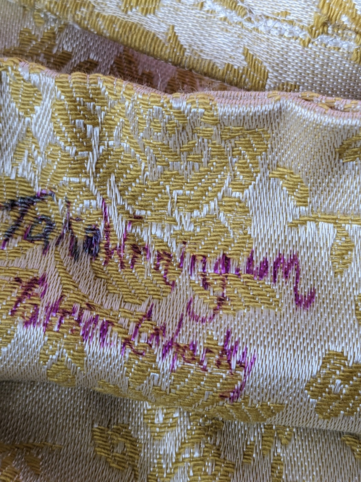 Embroidered Handbag Purse Bag Tote OAK Asian Oriental Golden Colors