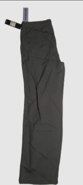 INDUSTRIE MENS TROUSER PANT STRAIGHT WIDE LEGS BLACK 100% COTTON COMFORT SIZE 32