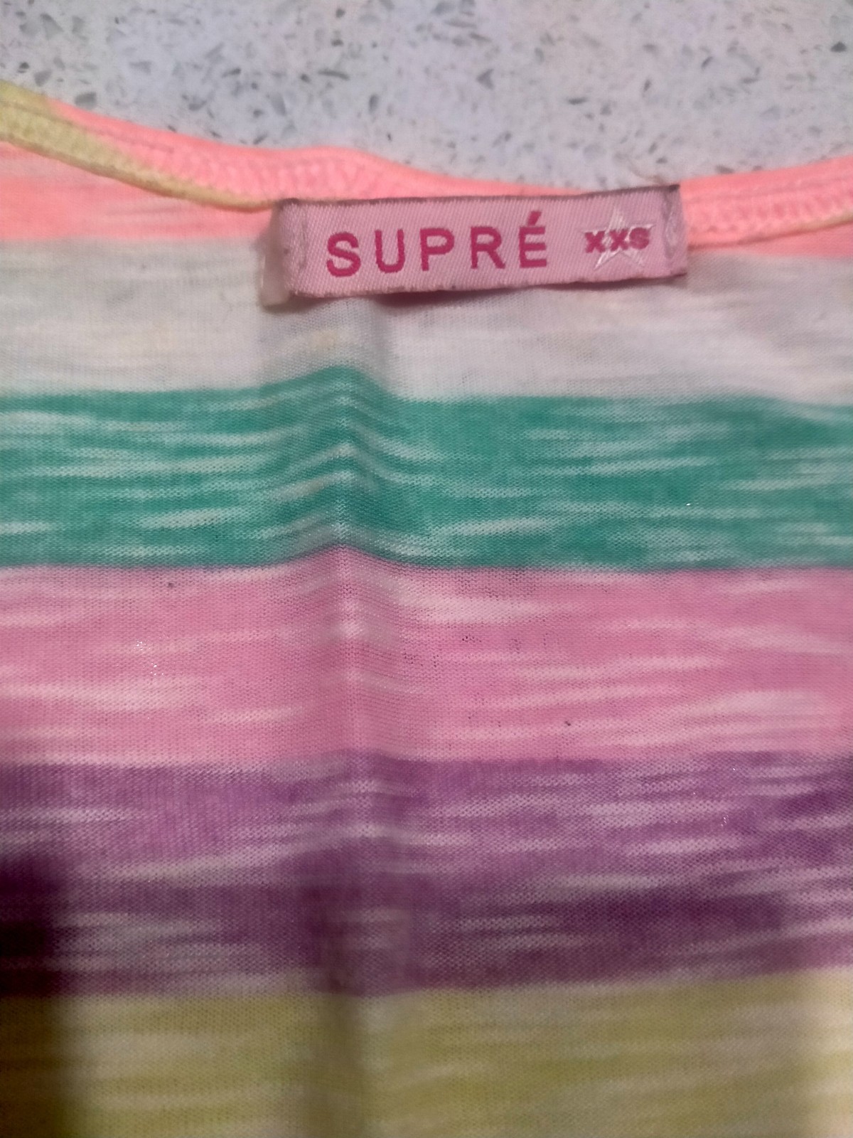 Supré Striped Crop Top XXS Bright striped crop top by Australia
