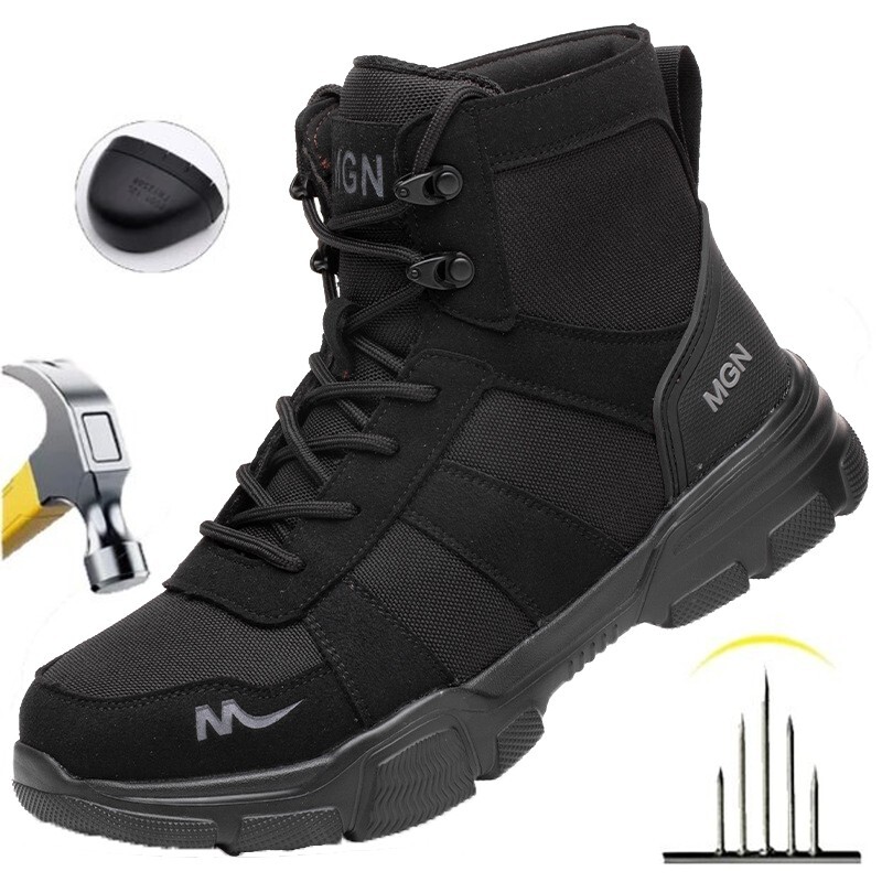 Safety Steel Toe Cap Work Shoes Indestructible Boots Mens Industrial footwear