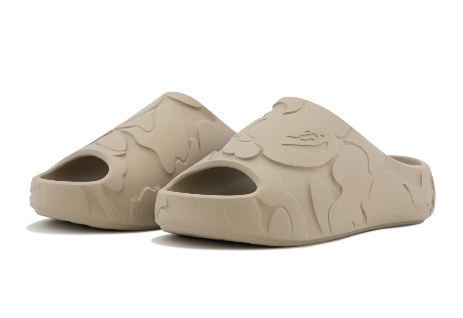 * A BATHING APE Men’s Footwear BAPE SLIDE #1 Black / Beige 1M30191323
