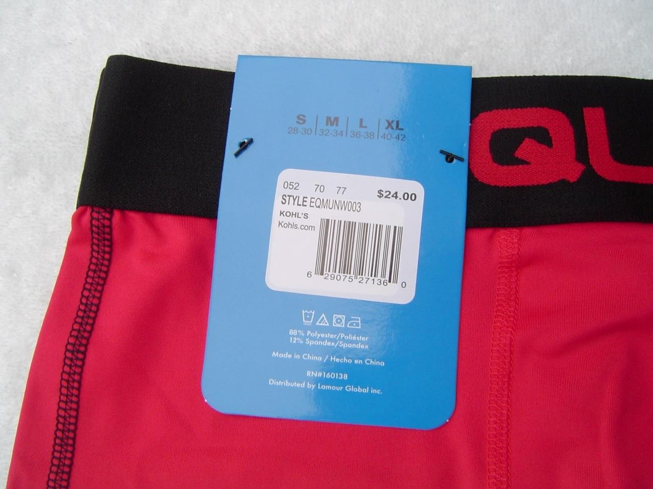 NEW MENS 2 PACK EQUIPO BOXER BRIEFS BLACK/RED AND RED SIZE MEDIUM 32-34