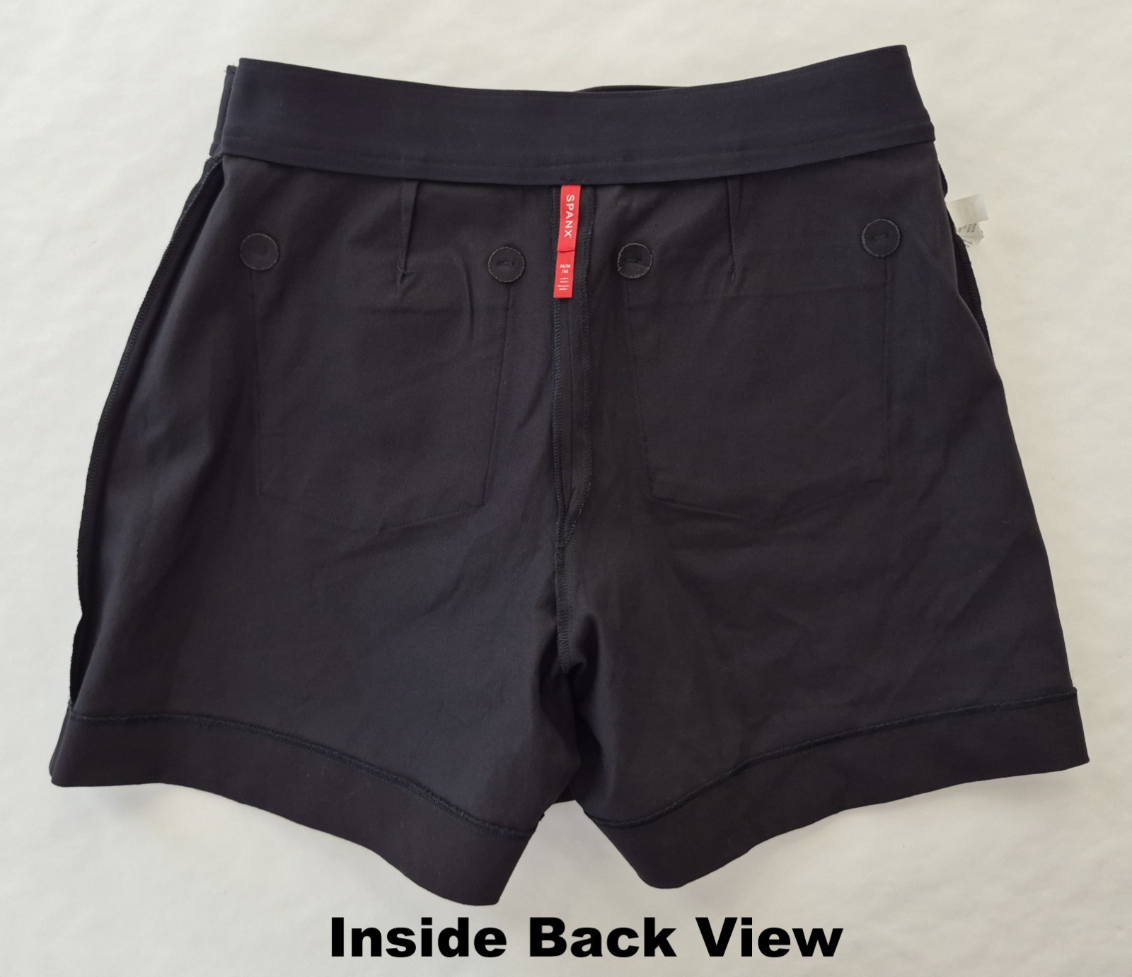 Spanx Women’s M Polished 6″ Black Shorts Cotton Blend
