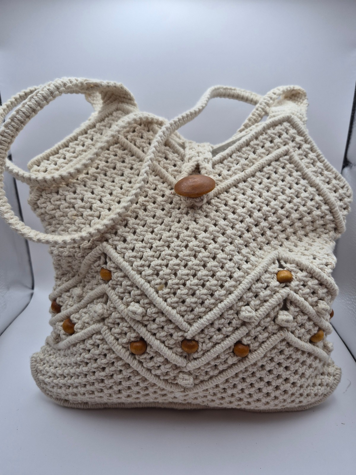 Vintage Macrame/ Bohemian-style Purse