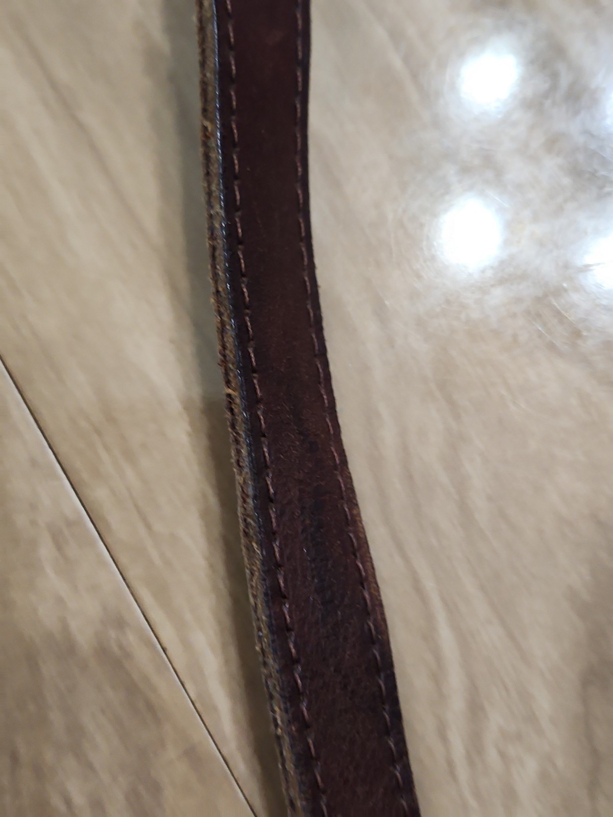 Leaders In Leather Tooled Leather Purse Made In Paraguay Brown Adjustable Strap