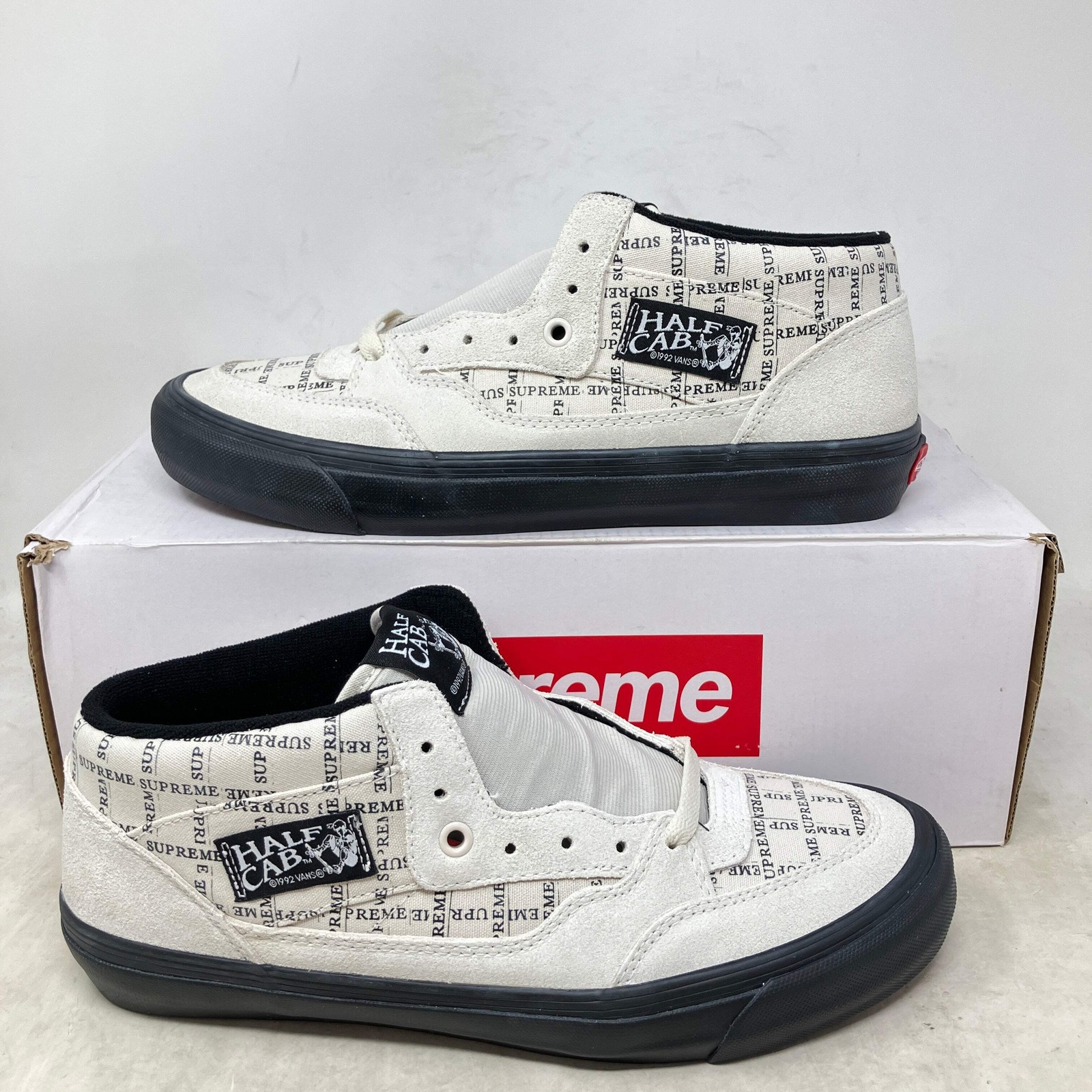 Vans Half Cab Supreme Grid White Brand New VN0A3QPH2YV