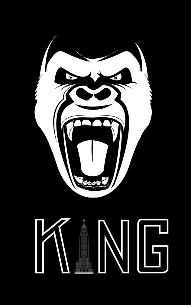 Godzilla vs King Kong – King Kong! Unisex Cotton Tee youth–adult sizes!
