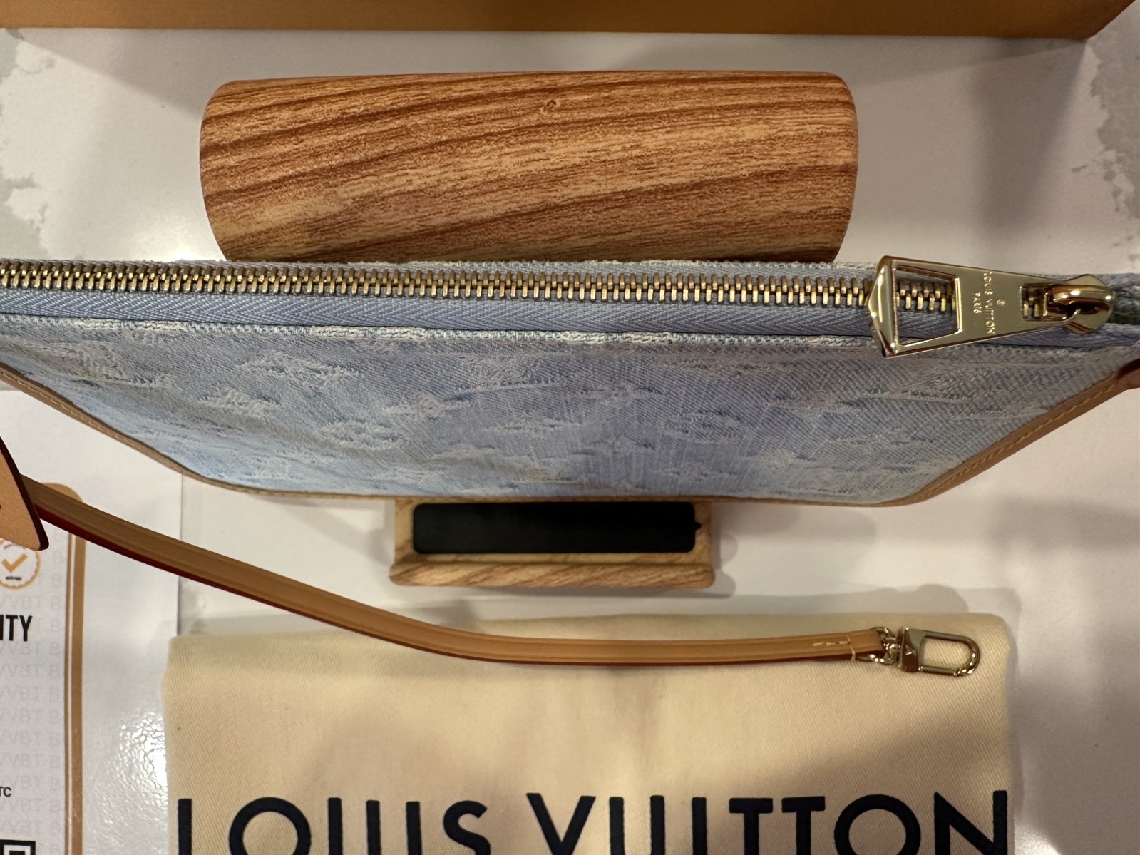 Louis Vuitton Monogram Denim CarryAll PM Sky Blue Limited Edition with Pochette