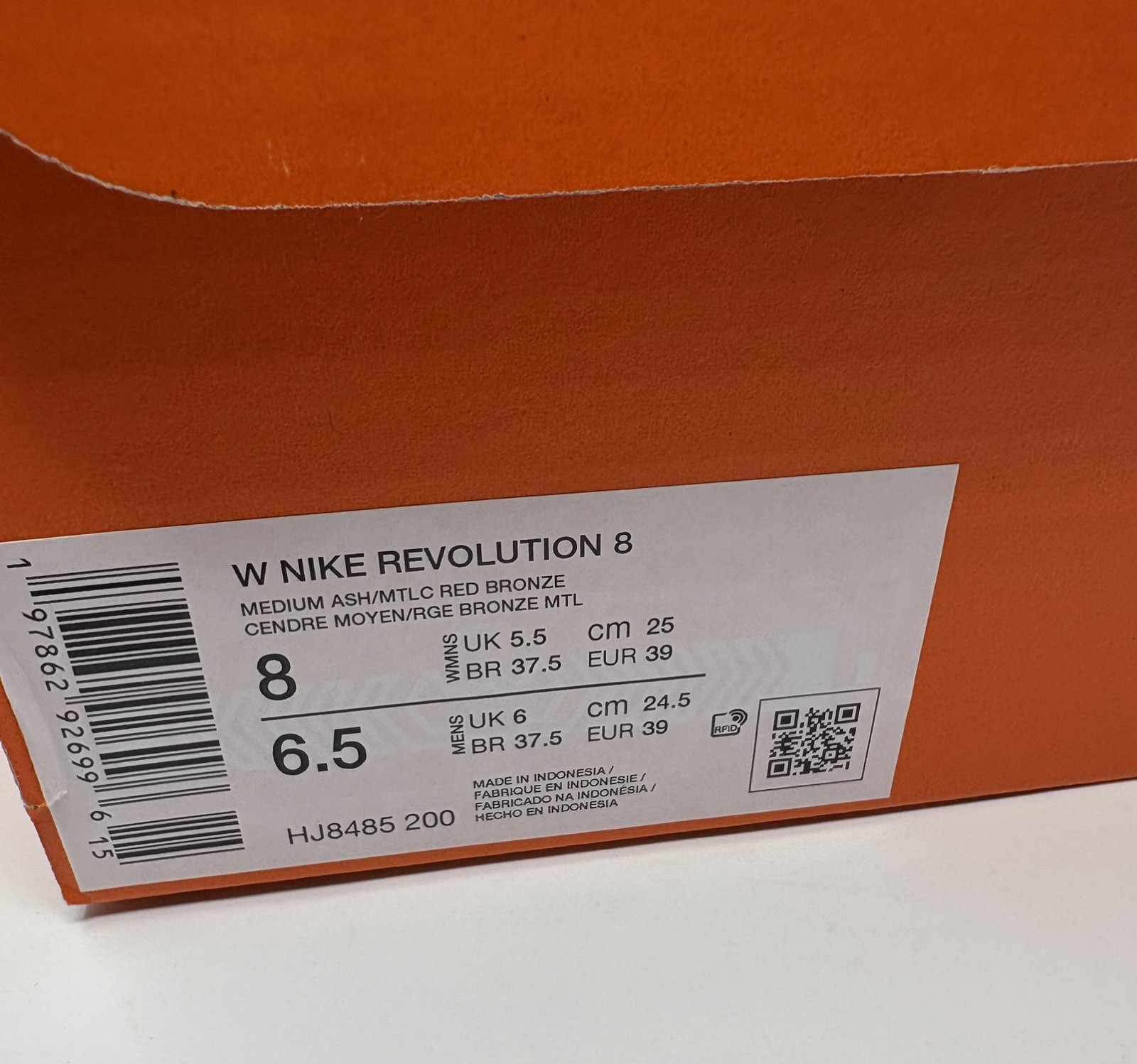 Nike Revolution 8 Ash Black Women’s Size 8 Shoes Athletic Running HJ8485-200 NEW