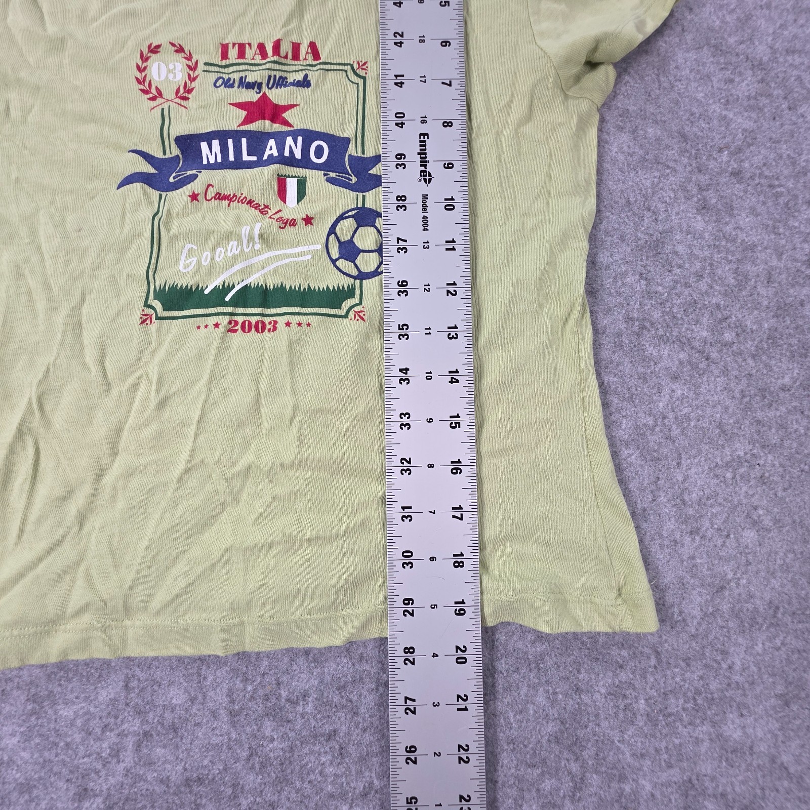 NWT Vintage Old Navy Y2K 2003 Shirt Women’s Med Milano Italia Football Soccer