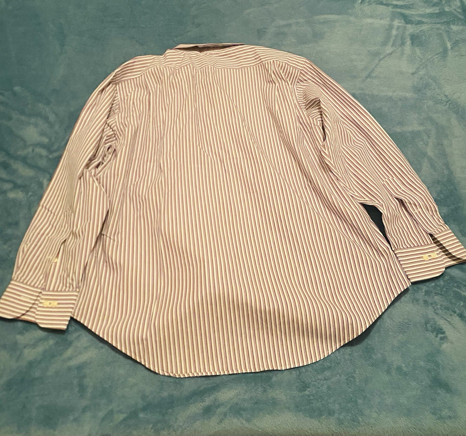 Lauren Ralph Lauren Non-Iron Classic Fit Striped Cotton Shirt 17.5 36/37